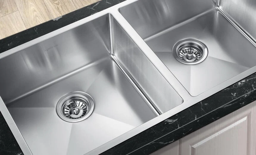 stainless steel double sink