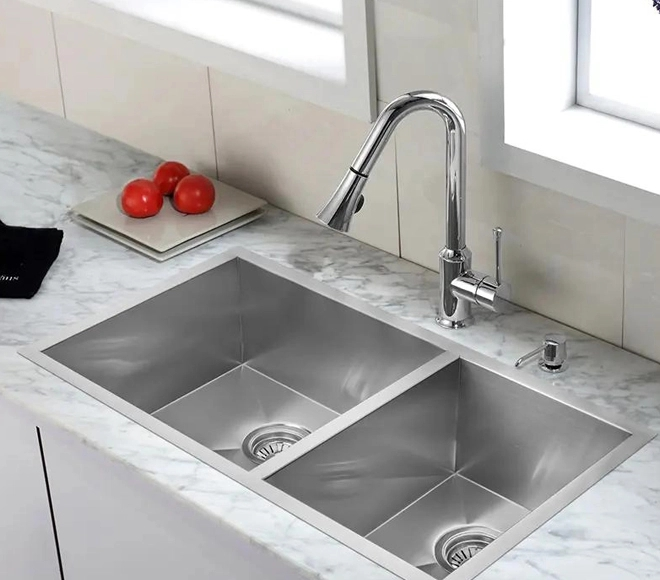 double bowl kitchen sink